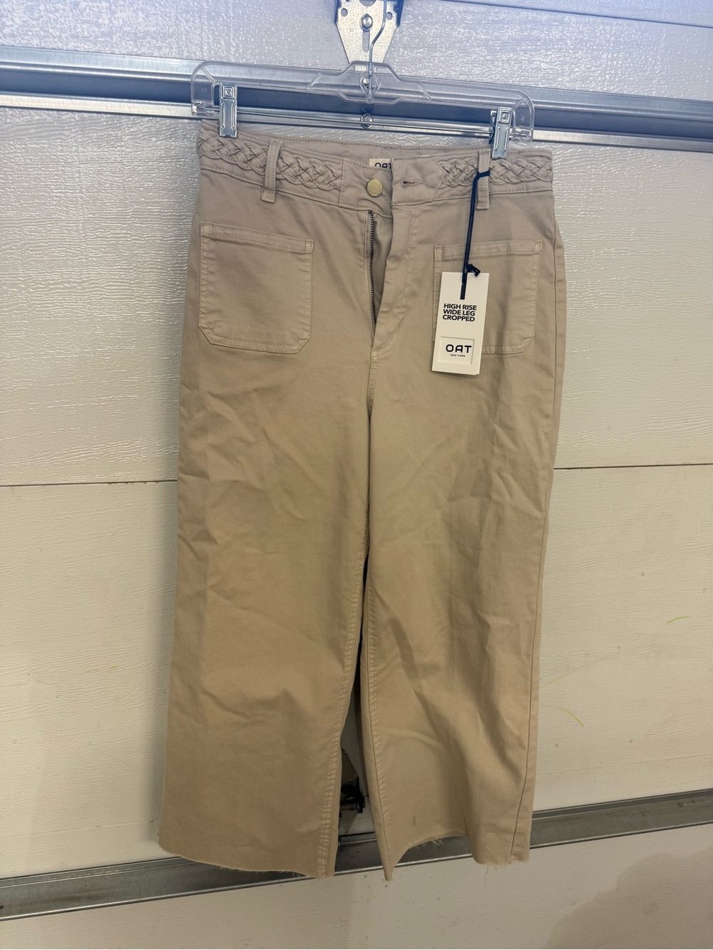 Oat New York Wide-Leg Chino Pants in Khaki
